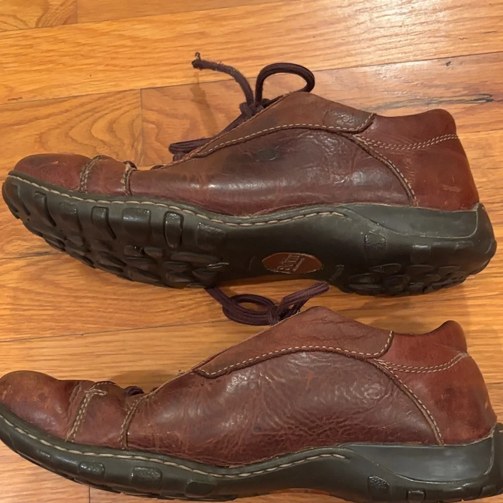 Born Men's Dark Brown Leather Derbys